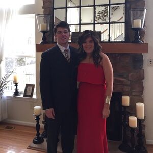 JARLO red strapless gown